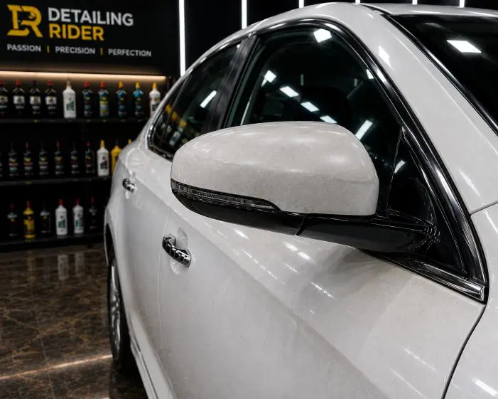 White car gloss after paint correction